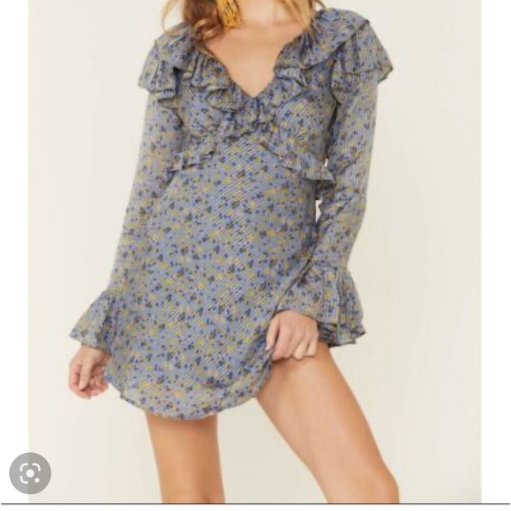 NWT Free People Midnight Cowboy floral mini dress